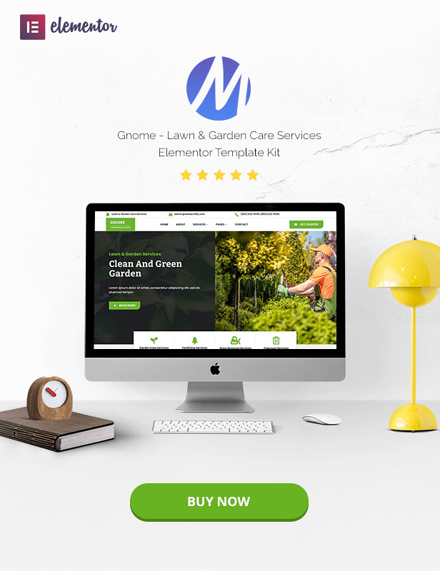 Gnome - Lawn & Garden Care Services Elementor Template Kit - 1