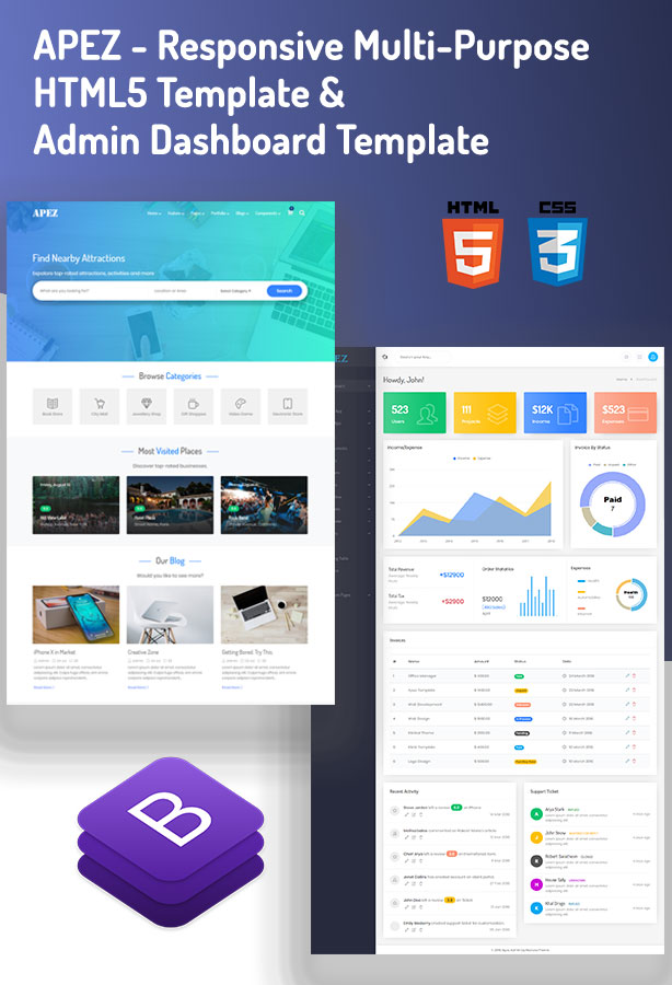 Apez Responsive Multi Purpose Html5 Template Admin Template