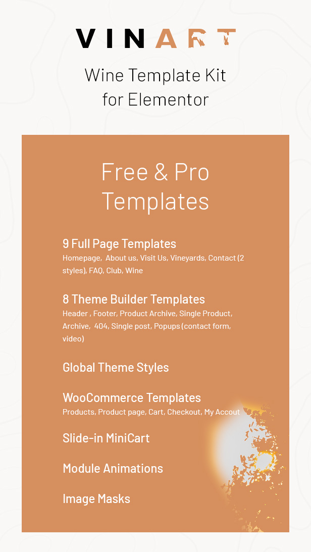 Vinart Wine Elementor Template Kit
