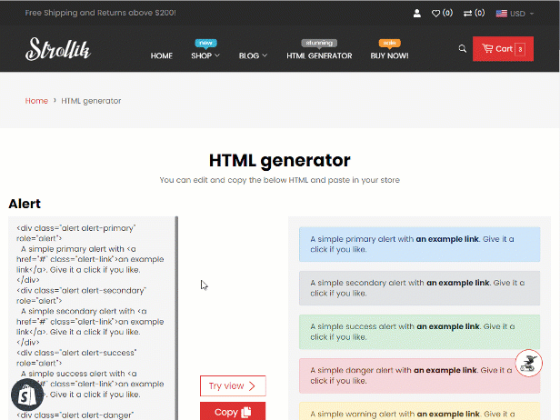 html generator website