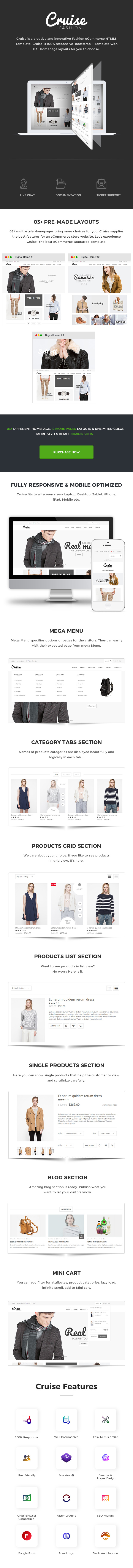 Cruise - Fashion Luxury HTML Template using Bootstrap - 1