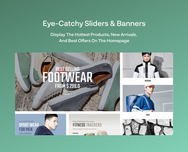 Eye-catchy sliders and banners