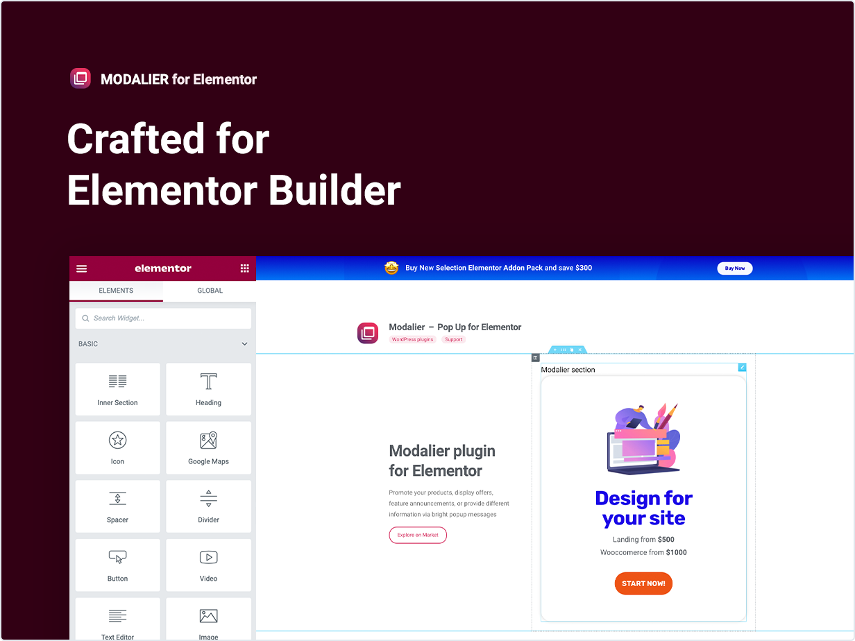 Crafted for Elementor Builder