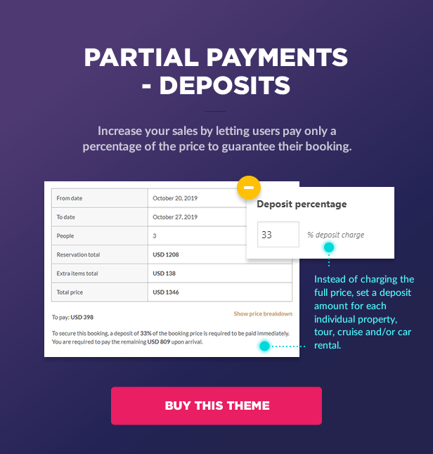 Partial payments - Deposits