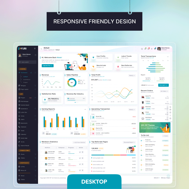 yuri – Laravel Admin & Dashboard Template