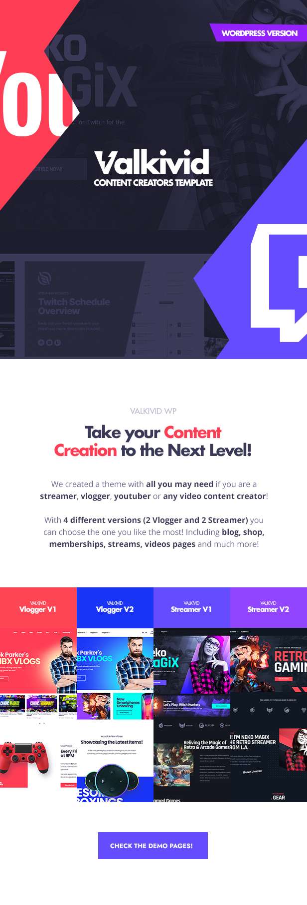 Valkivid - Content Creators WordPress Theme - 11