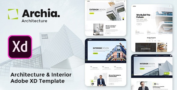 Archia - Architecture & Interior Adobe XD Template