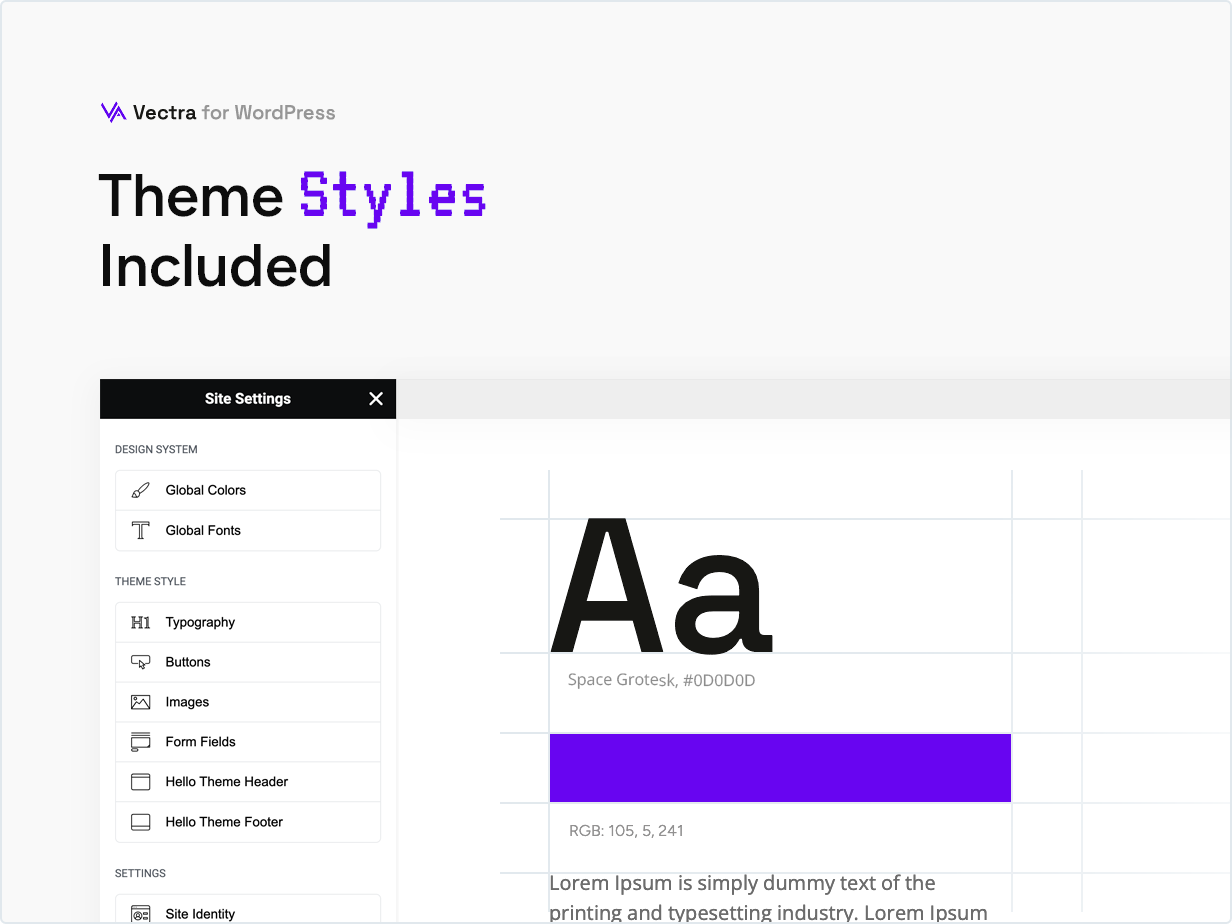 Theme Styles Included