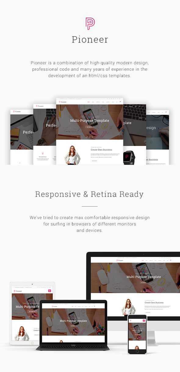 Pioneer - Multi-Purpose HTML 5 / CSS 3 Corporate Template - 1