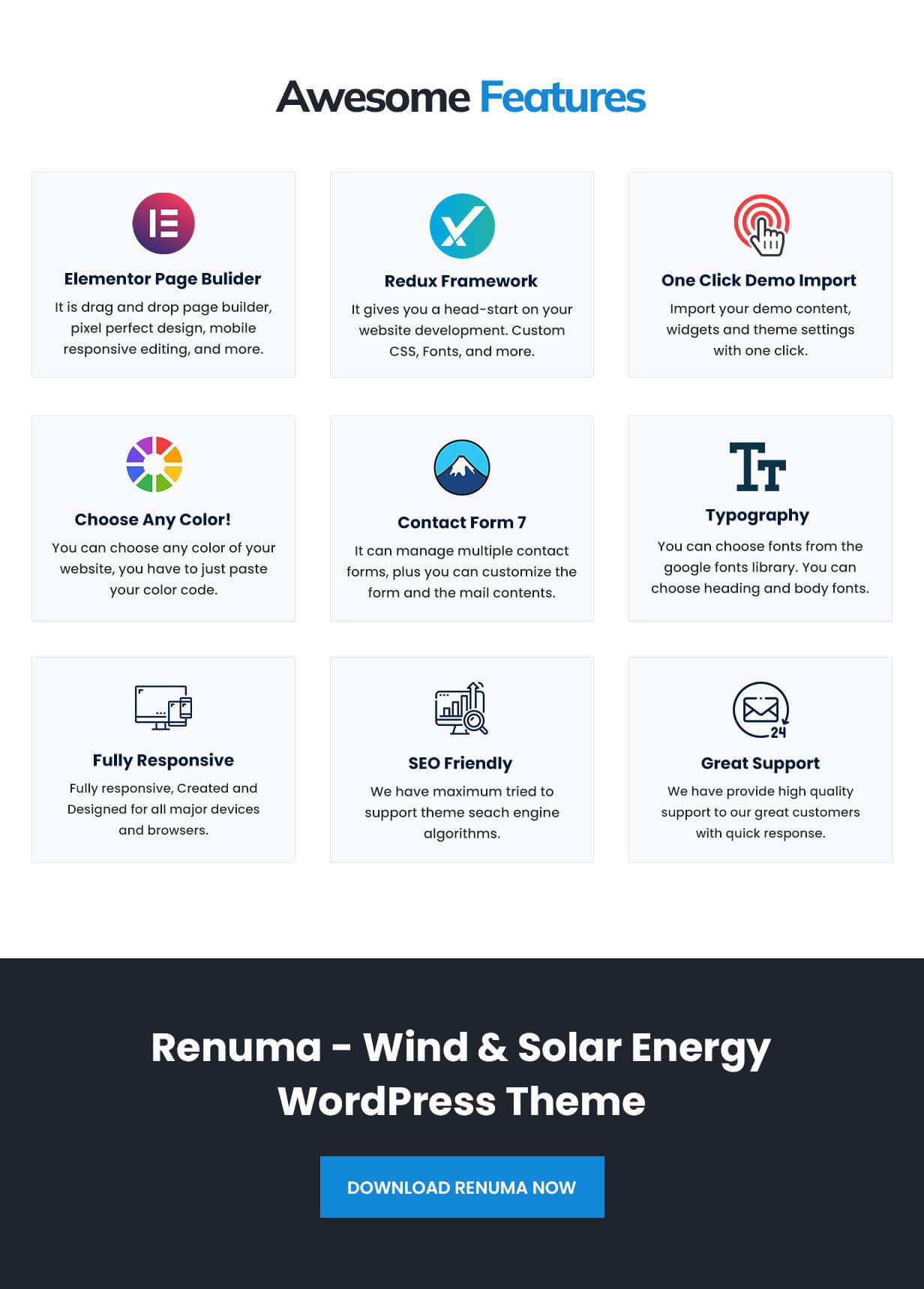 Renuma - Wind & Solar Energy WordPress Theme