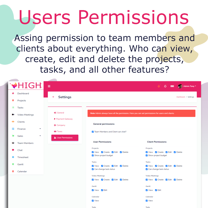 HIGH SaaS - Project Management System