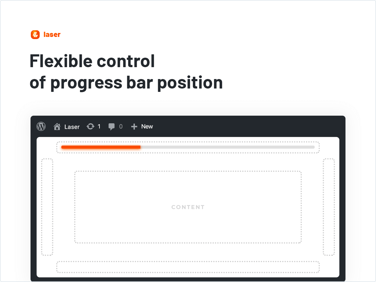 Flexible control of progress bar position