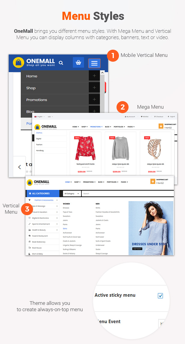 SW OneMall - WooCommerce Theme