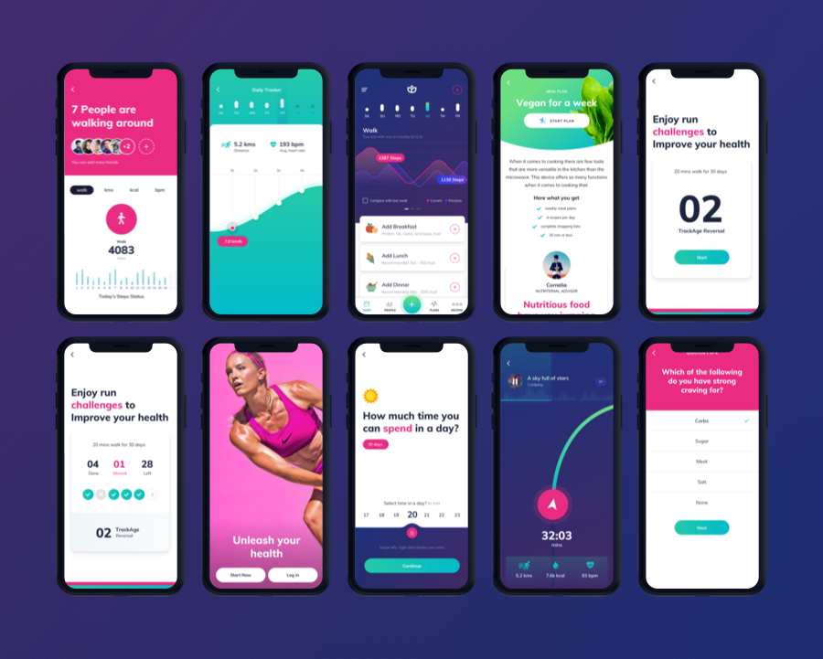 Lifesum Health and Fitness Mobile App - UI kit