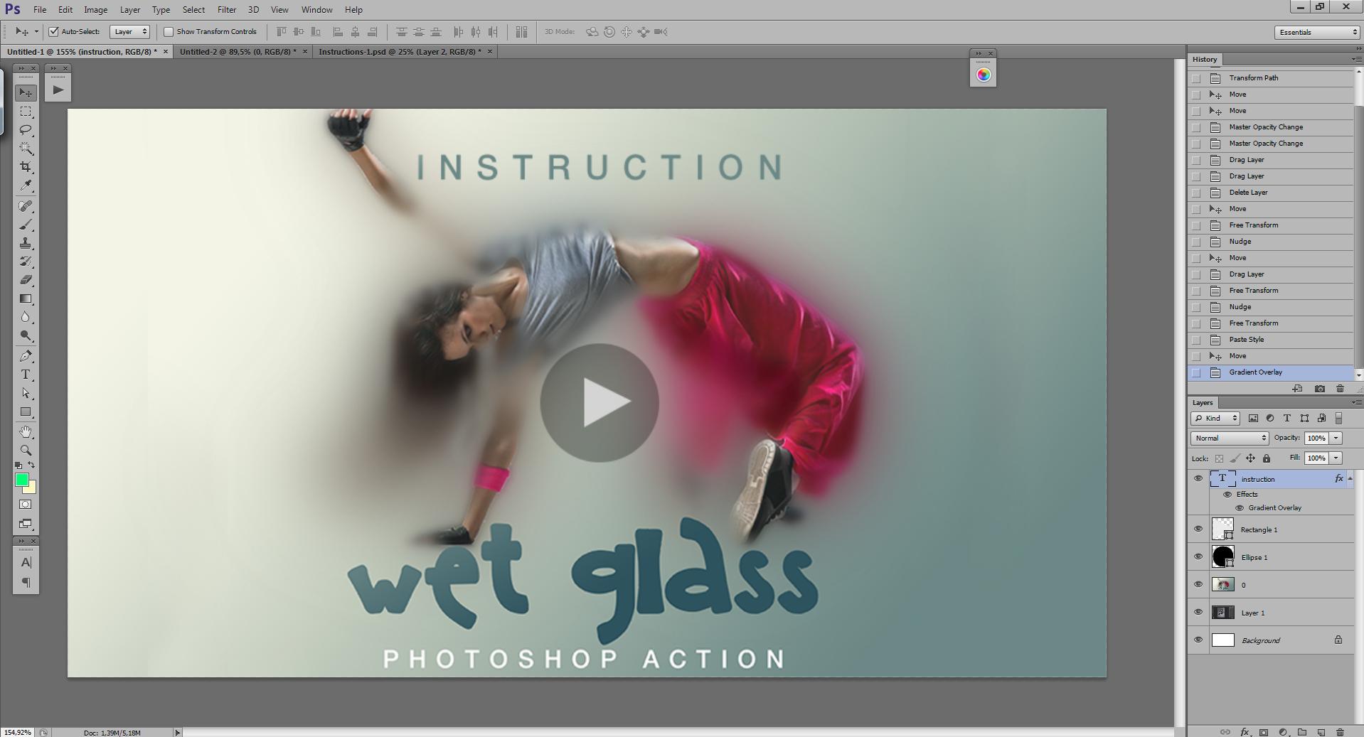 Wet Glass Photoshop Action - 1