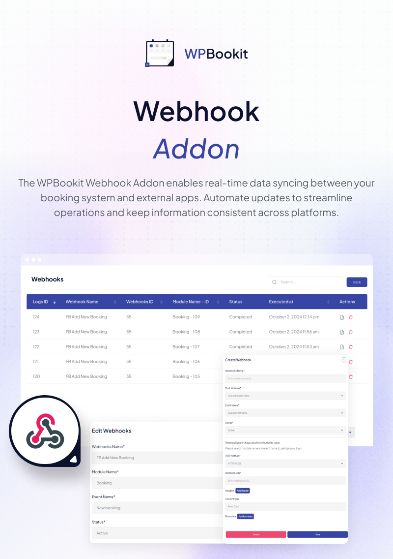 WPBookit - Webhook (Addon) - 6