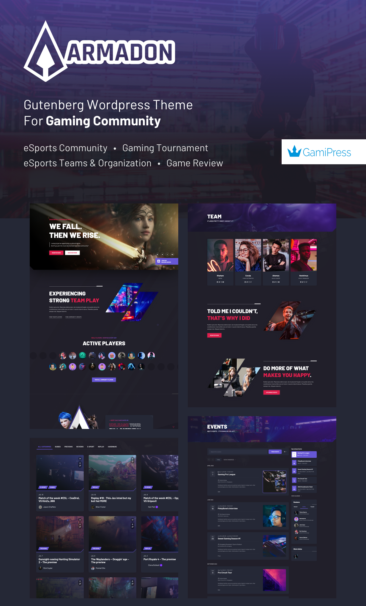 Armadon - Gutenberg WordPress Theme & For Gaming Community - 1