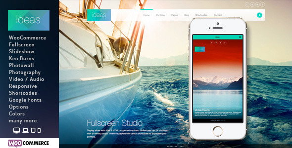 Ideas - Fullscreen Responsive WordPress Theme - Photography Creative