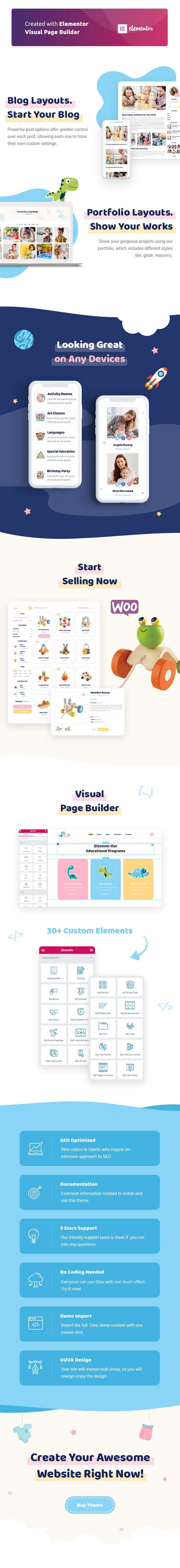 Littledino - Modern Kids WordPress Theme - 2