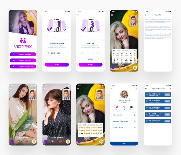 Vidtrix Random Video Chat App Template Ionic 5 By Ondemandscript