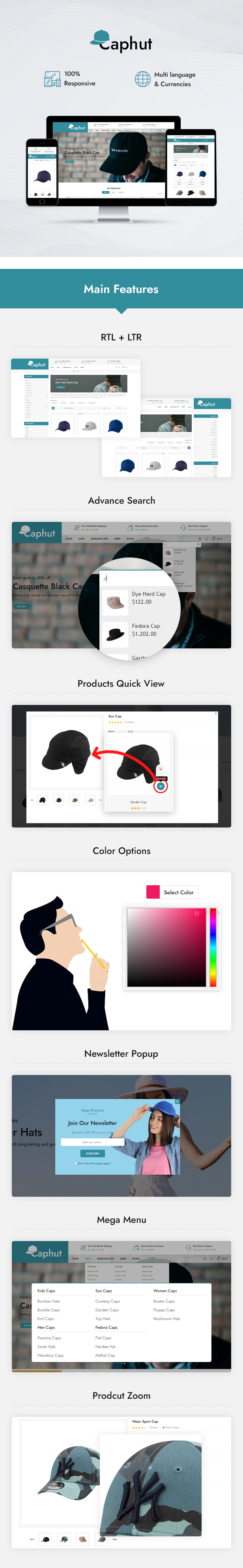 Caphut Features