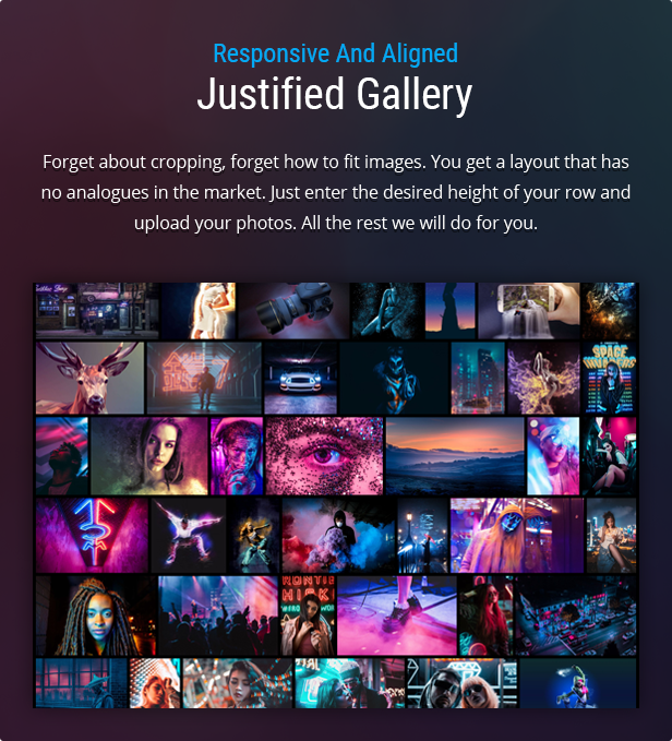 Justified Gallery Layout for Elementor