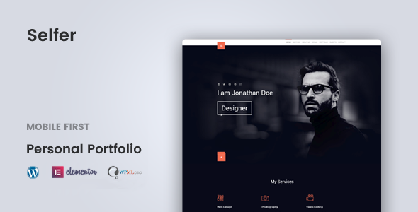 Selfer – Minimal Personal Portfolio WordPress Theme - Portfolio Creative