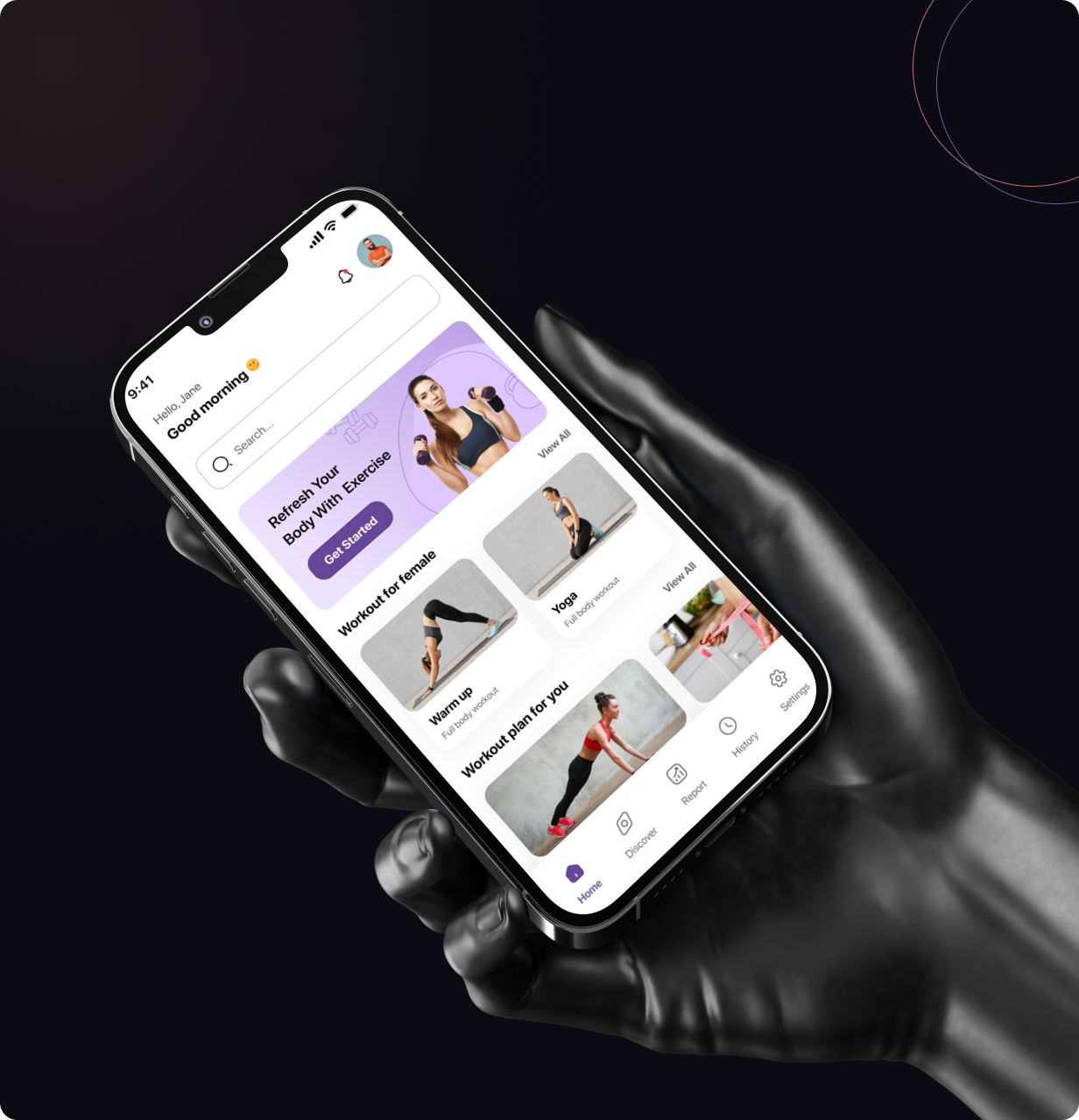 Fitness UI template: Workout Mentor app in  Flutter 3.x (Android, iOS) | Body Transformation App - 12