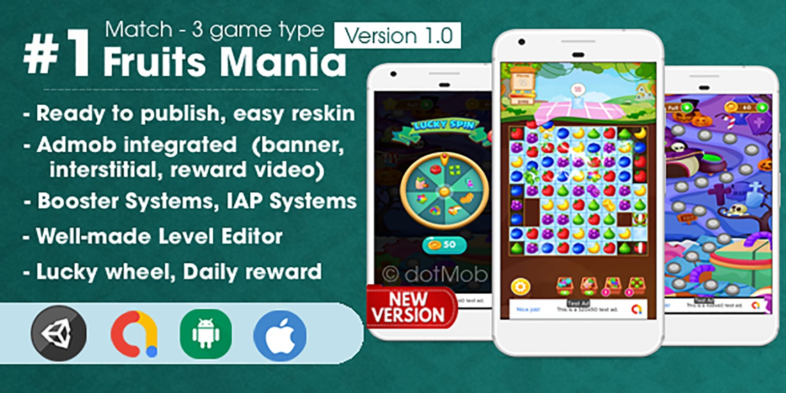 Fruits Mania - Unity Template Project