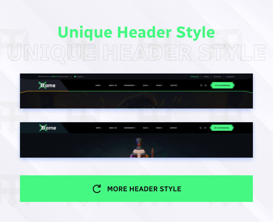 Bame - eSports and Gaming WordPress Theme