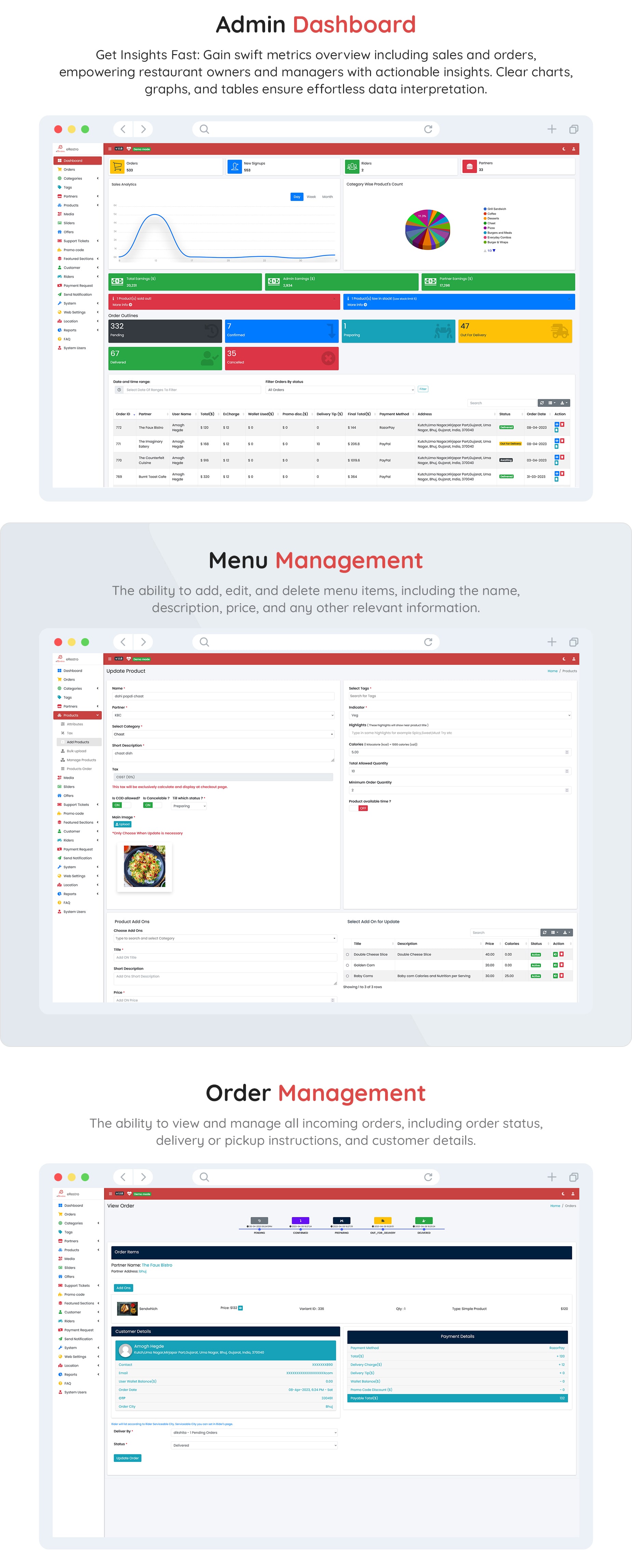 eRestro - Multi Restaurant Flutter App | Food Ordering App with Admin Panel & Restaurant Panel - 29