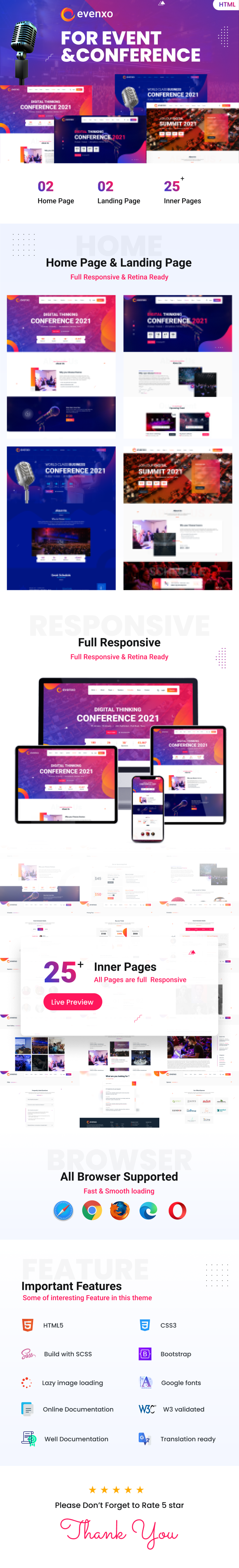Evenxo – Event & Conference Multipurpose HTML Template