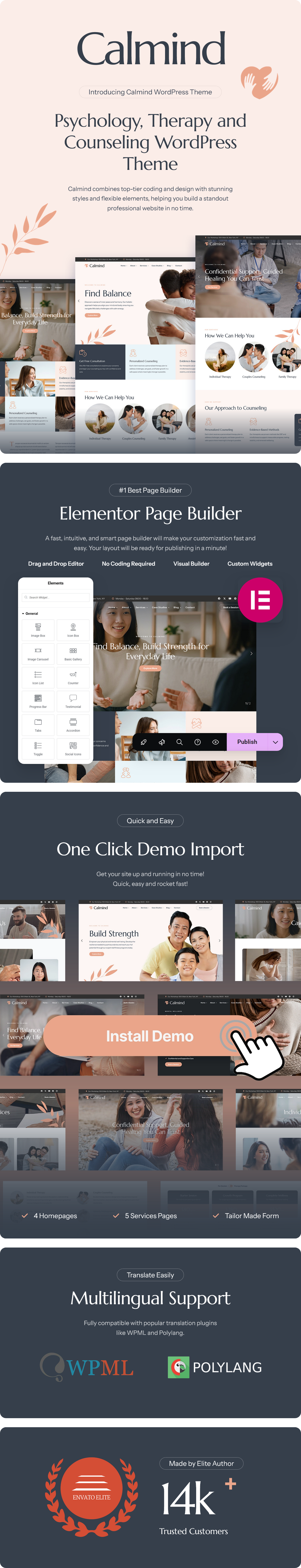 Calmind - Psychology, Therapy and Counseling WordPress Theme - 2