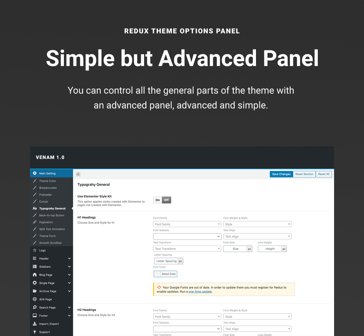 WordPress Redux Theme Option