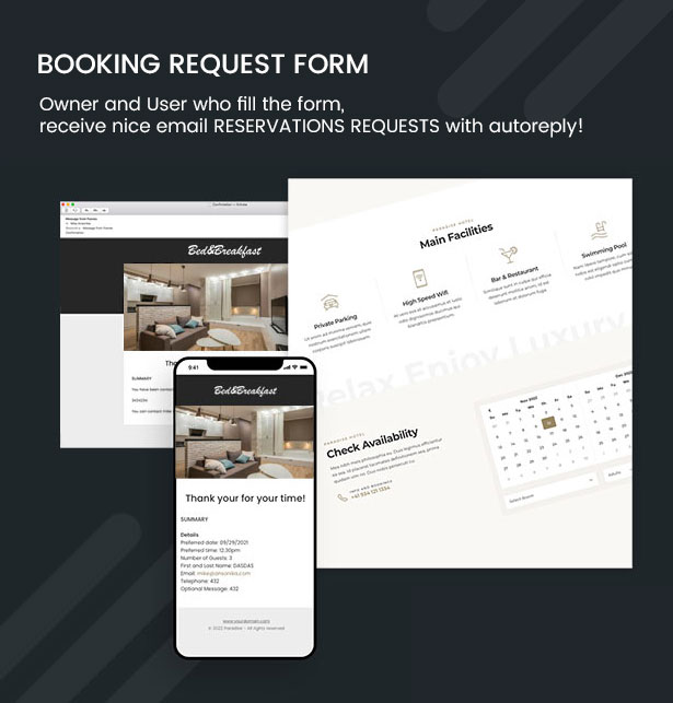 Bed&Breakfast single page template