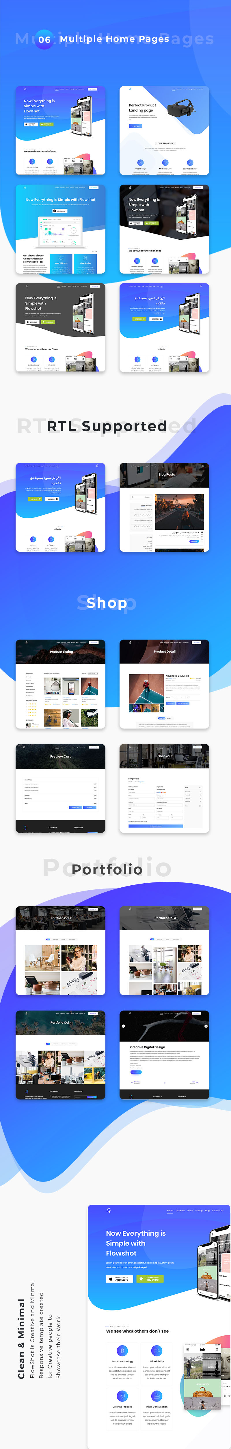Flowshot - App Landing Page & Product Showcase