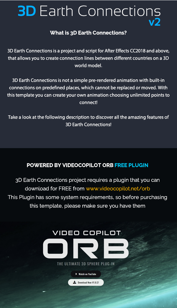 3D Earth Connections V2, After Effects Project Files VideoHive