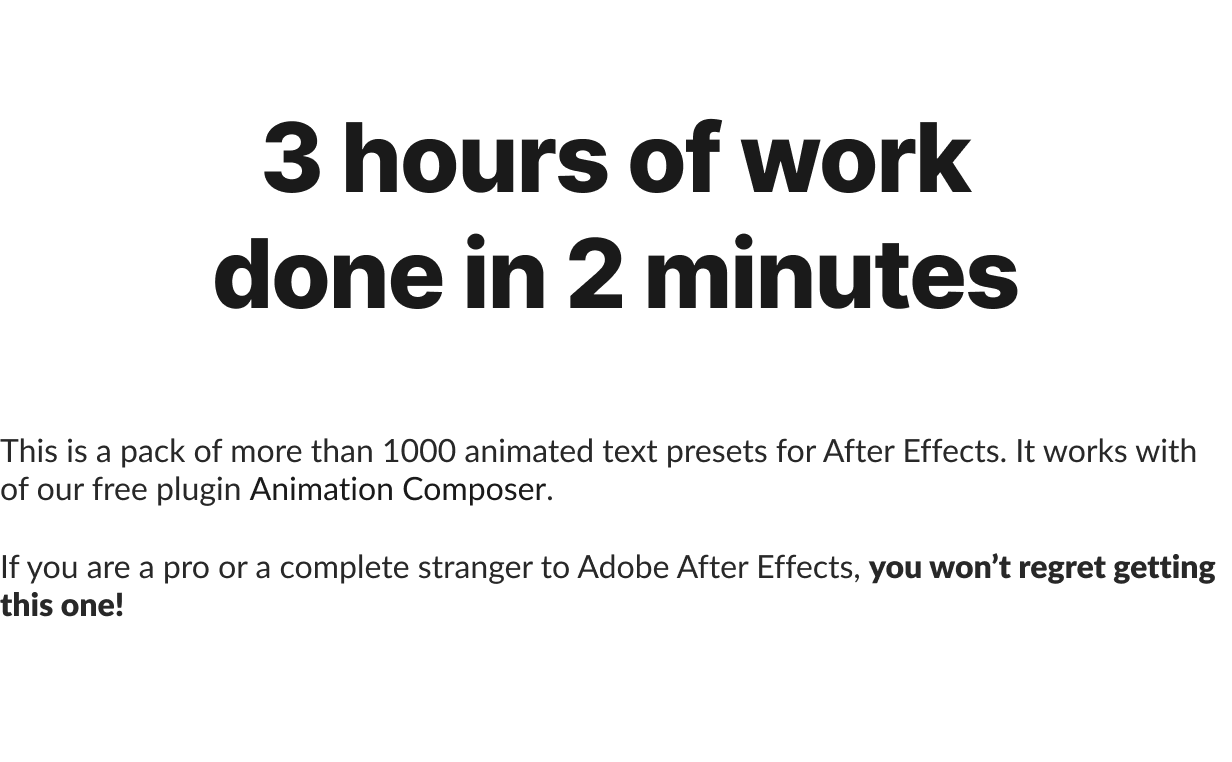 Text Presets for Animation Composer - 1