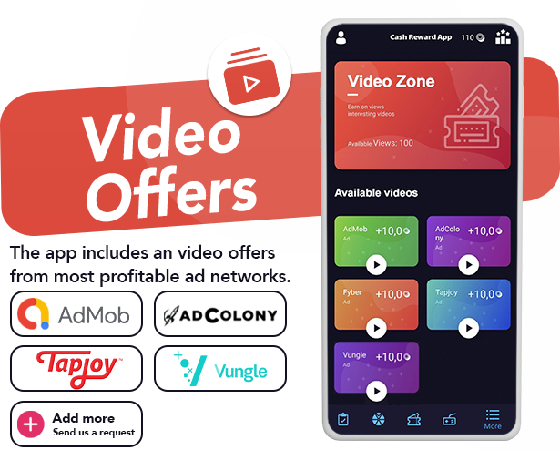 Premium Rewards App - CPI Offers System & Rewards App & HTML5 Mini Games + PHP Laravel Admin Panel - 6