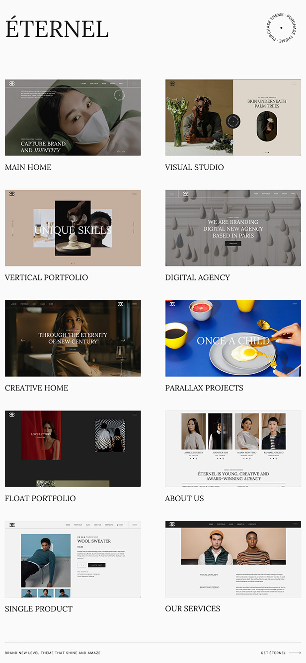 Eternel – Creative Portfolio WordPress Theme