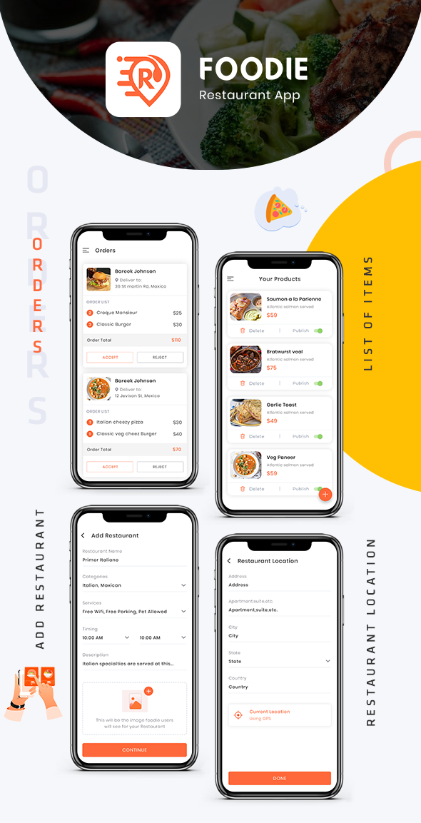 Foodie | UberEats Clone | Food Delivery | Restaurant Food Ordering App - 3