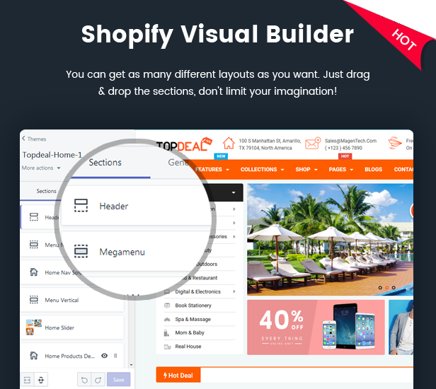 TopDeal - Multipurpose Shopify Theme with Sectioned Drag & Drop Builder