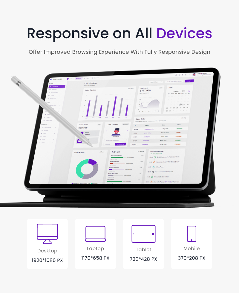 Qompac UI -  Admin Dashboard Template - 19
