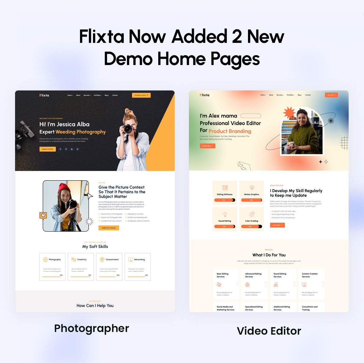 Flixta - Personal Portfolio WordPress Theme - 5