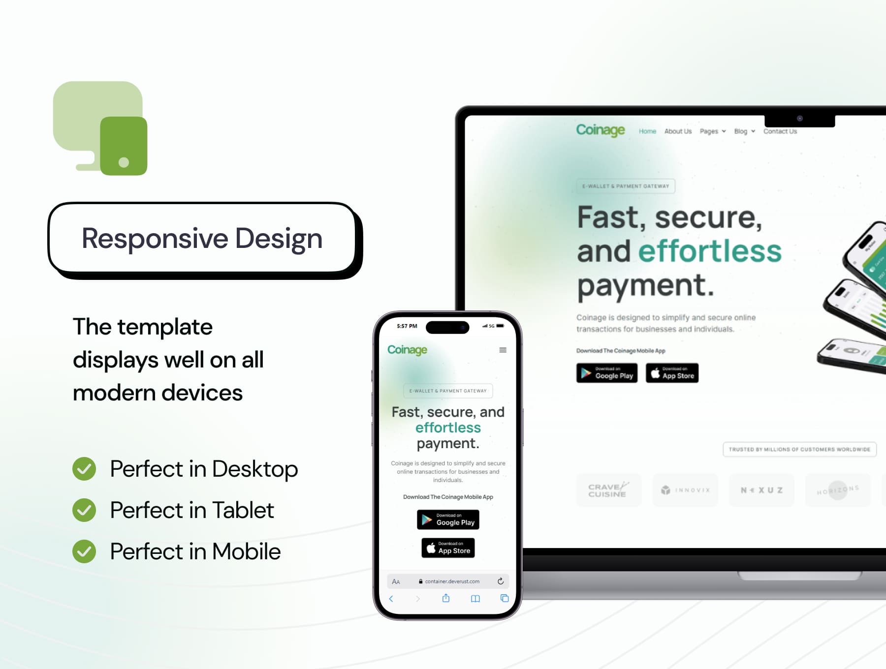 Coinage - E-Wallet & Payment Gateway Elementor Pro Template Kit - 3