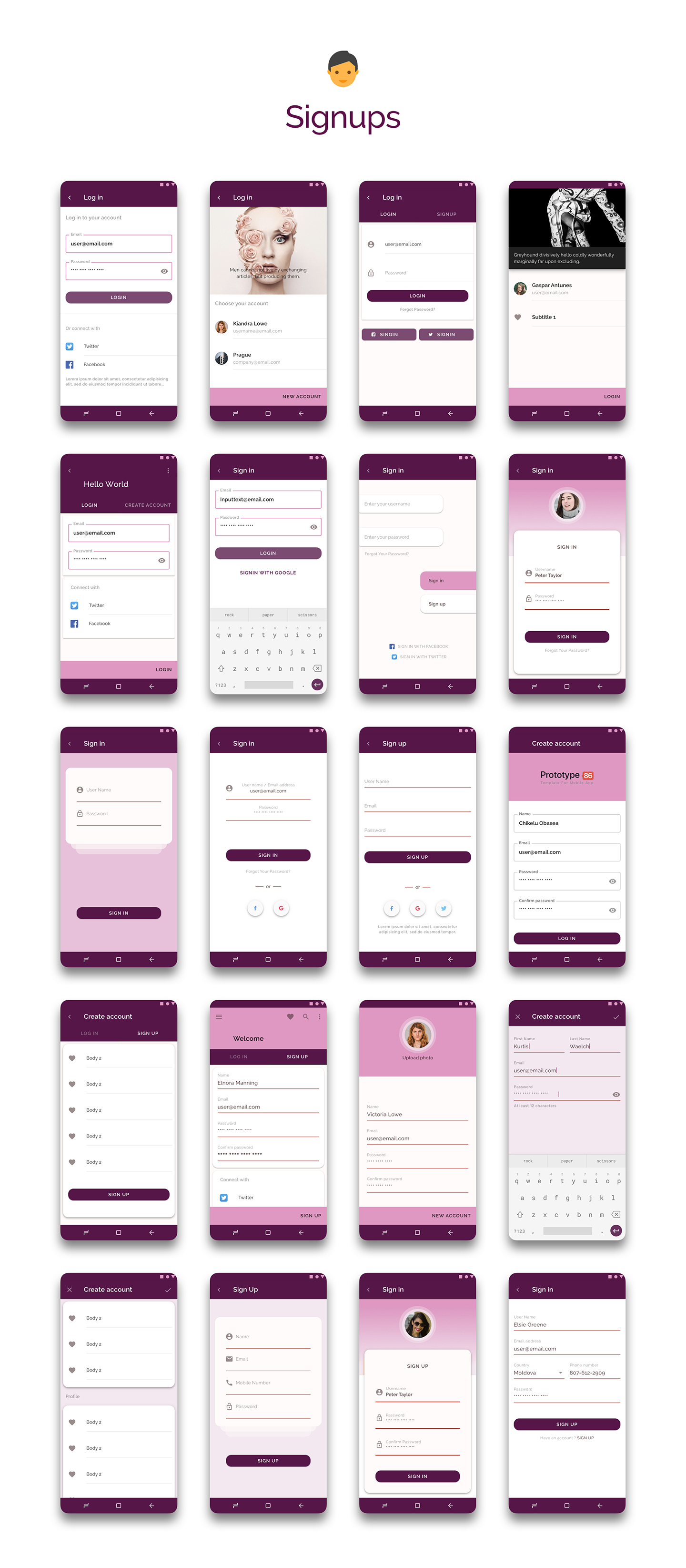 Prototype 86 - Template For Mobile App - 7