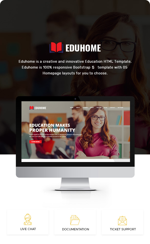 Eduhome - Education Bootstrap Template for College