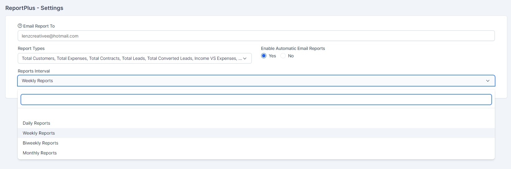 ReportPlus - Effortles Automated Reporting Module for Perfex CRM - 5