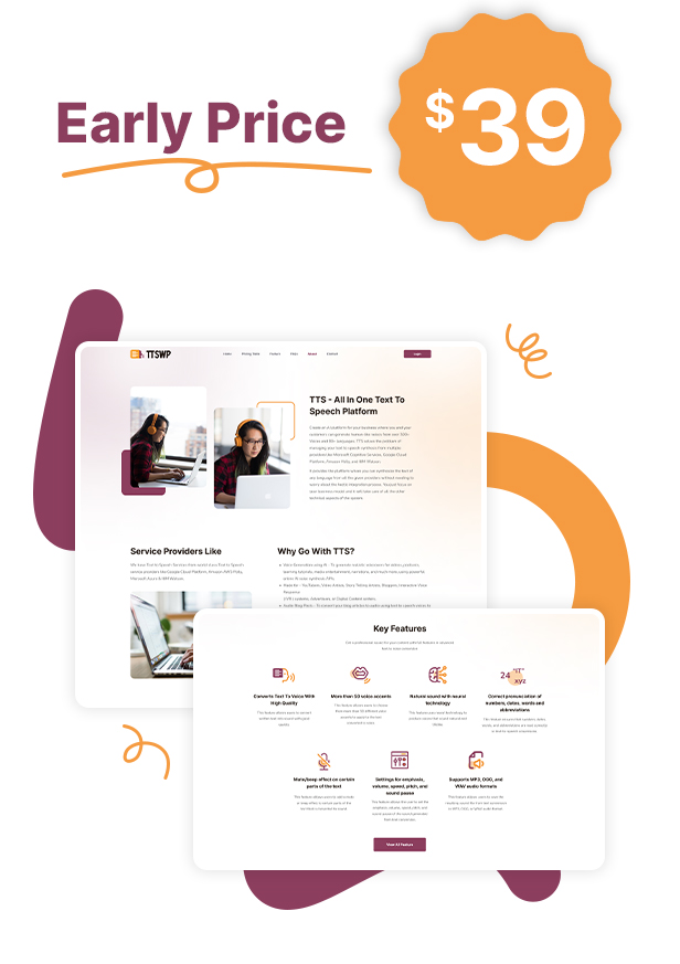 TTS WP - Text to speech SAAS Business Theme - 4