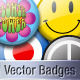 Vector Retro Pin Badges